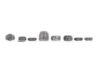 Eight Chinese Silver and Metal Rings