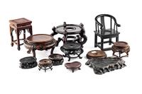 12 Chinese Wood Stands