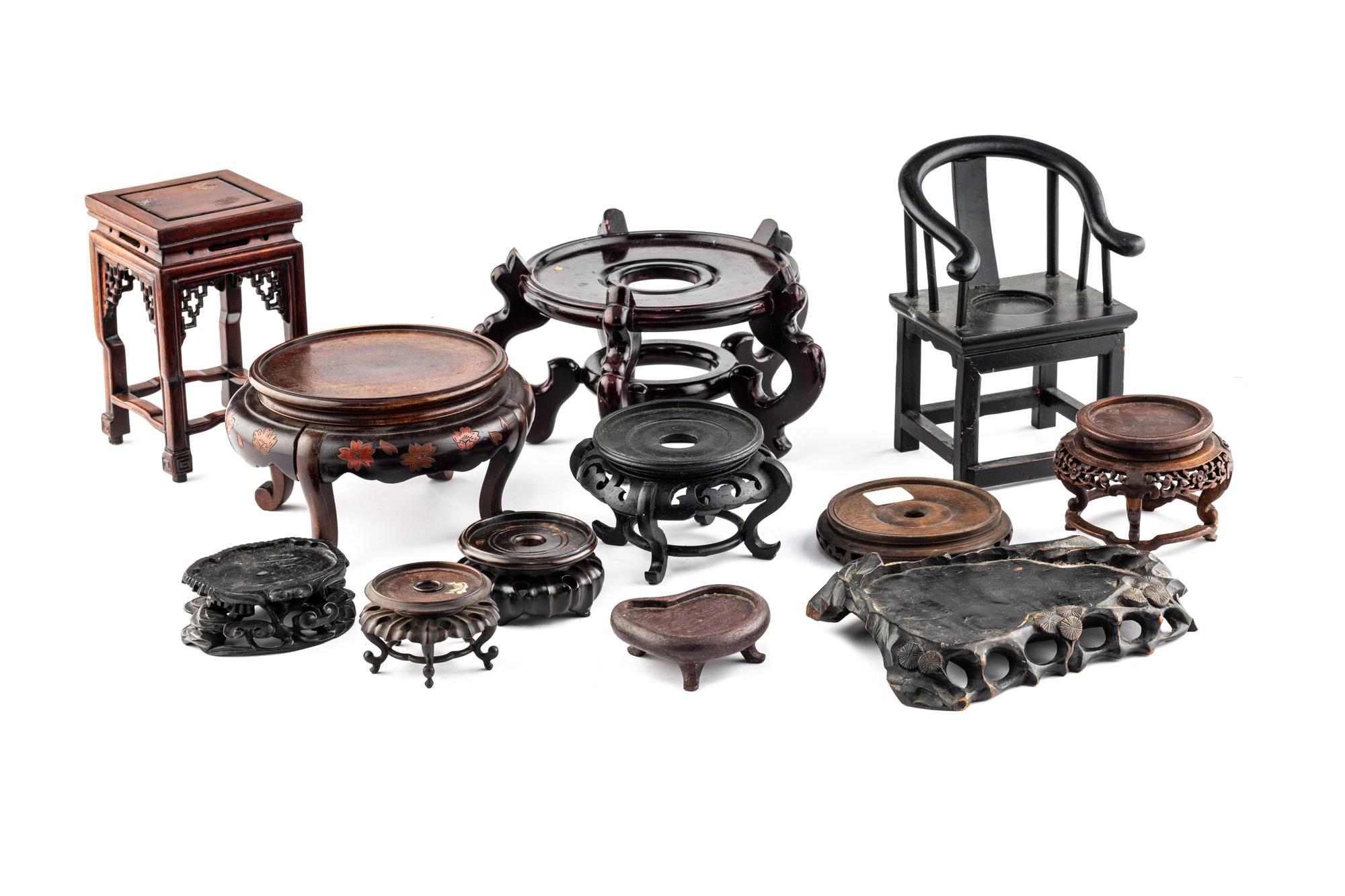 12 Chinese Wood Stands