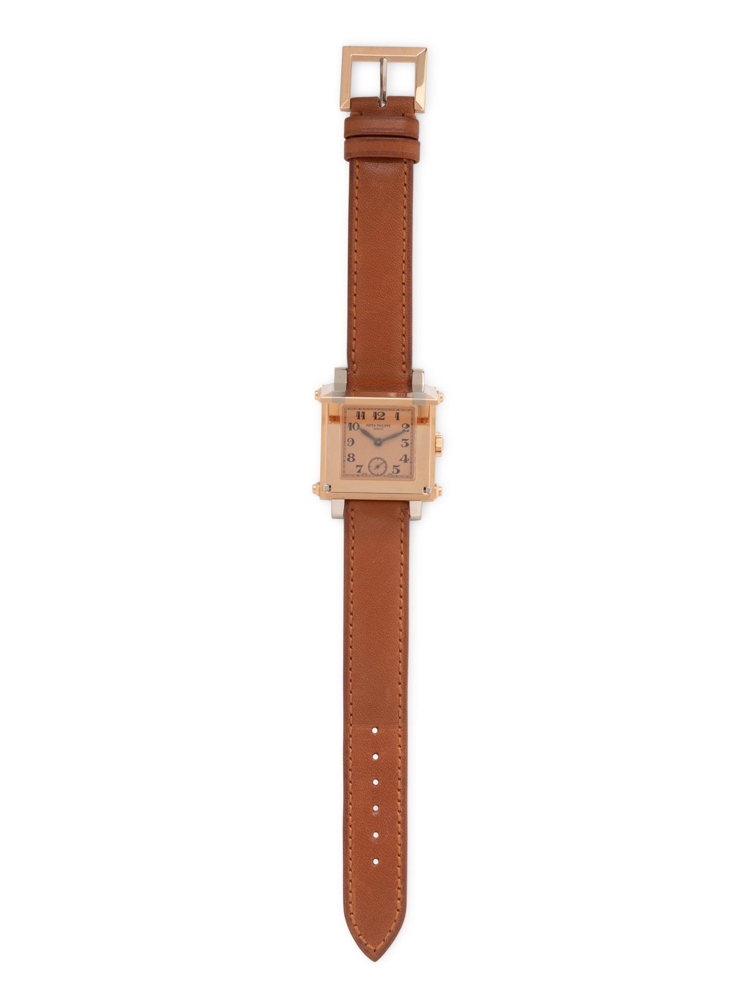 PATEK PHILIPPE, REF. 5099RG 18K ROSE AND WHITE GOLD GONDOLO 'CABRIOLET' WATCH, WITH EXTRACT
