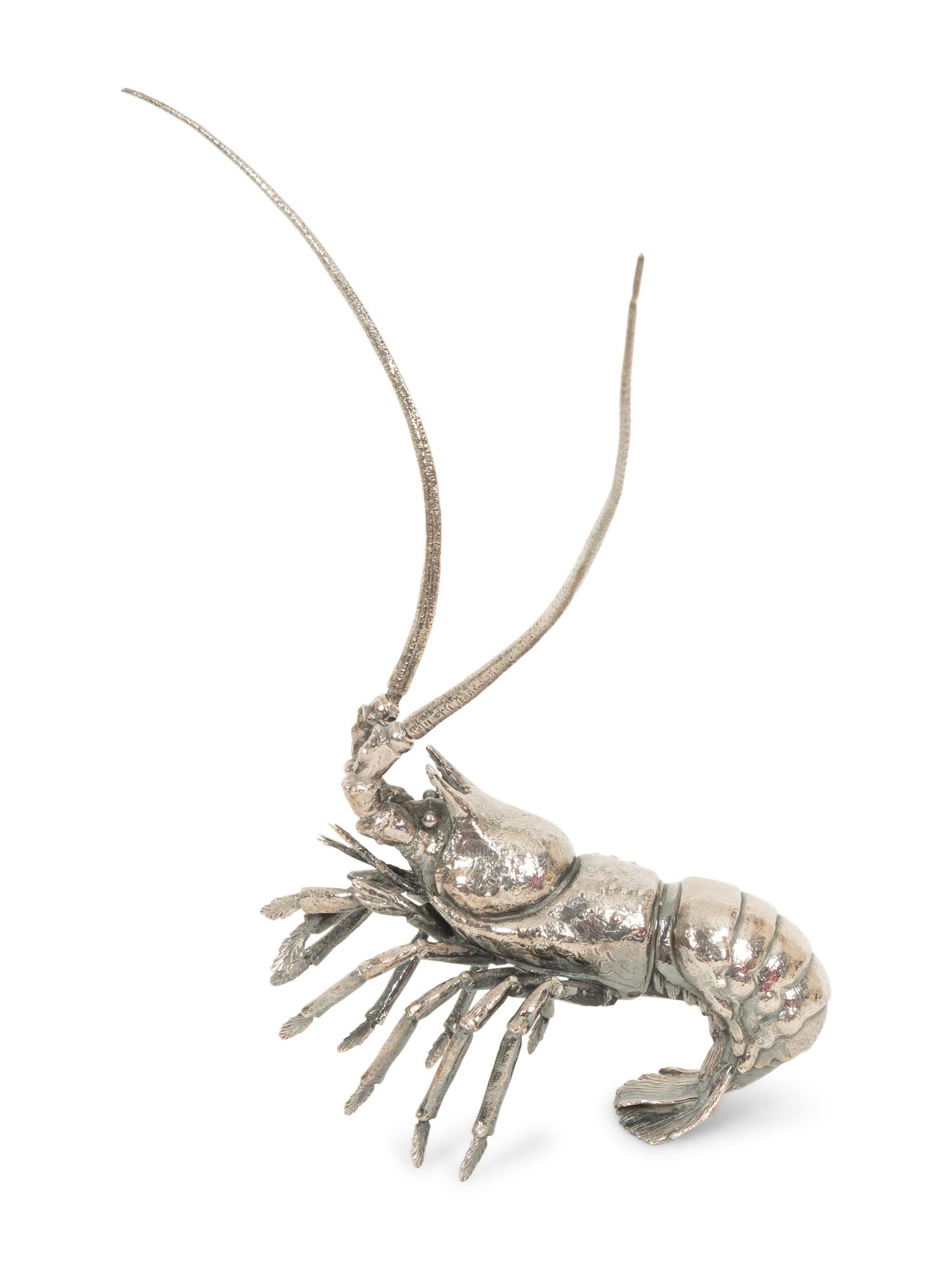A Buccellati Silver Lobster Table Ornament