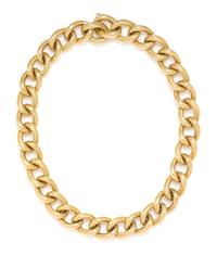 An 18 Karat Yellow Gold "Oval Link" Necklace, David Yurman, 78.60 dwts.