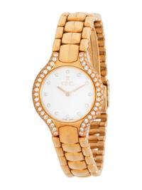 EBEL, 18K YELLOW GOLD AND DIAMOND WATCH
