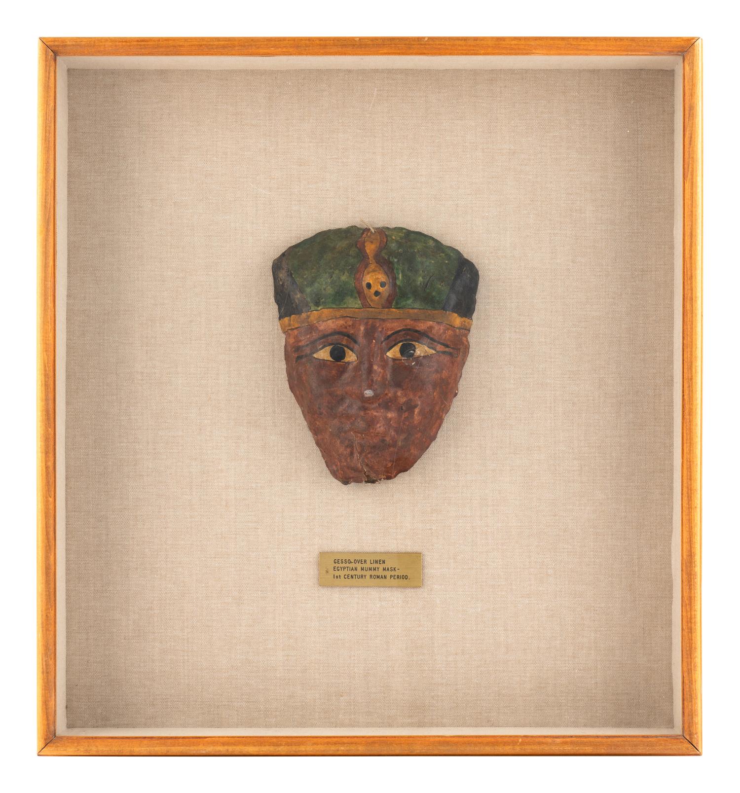 An Egyptian Cartonnage Mummy Mask