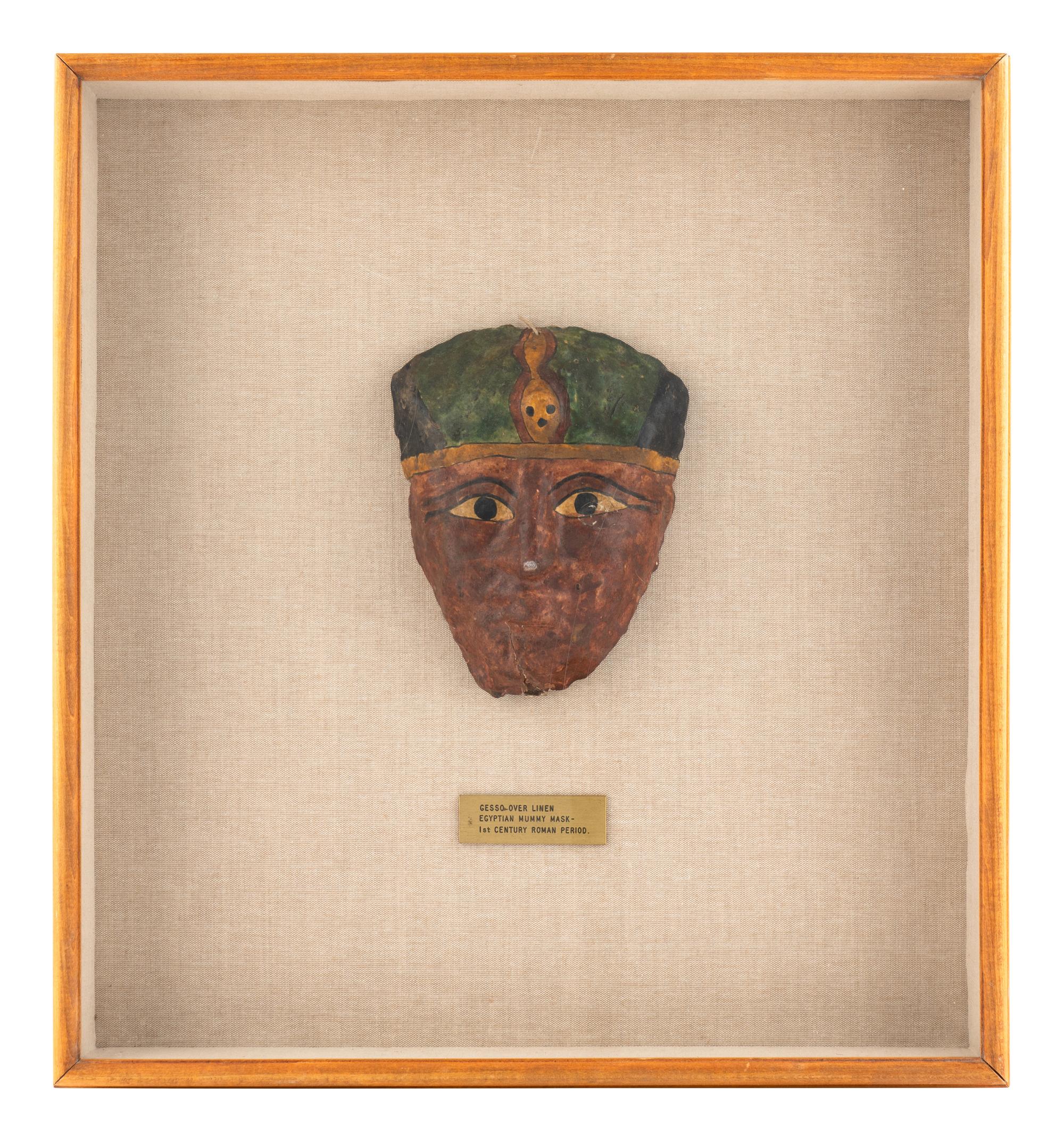 An Egyptian Cartonnage Mummy Mask