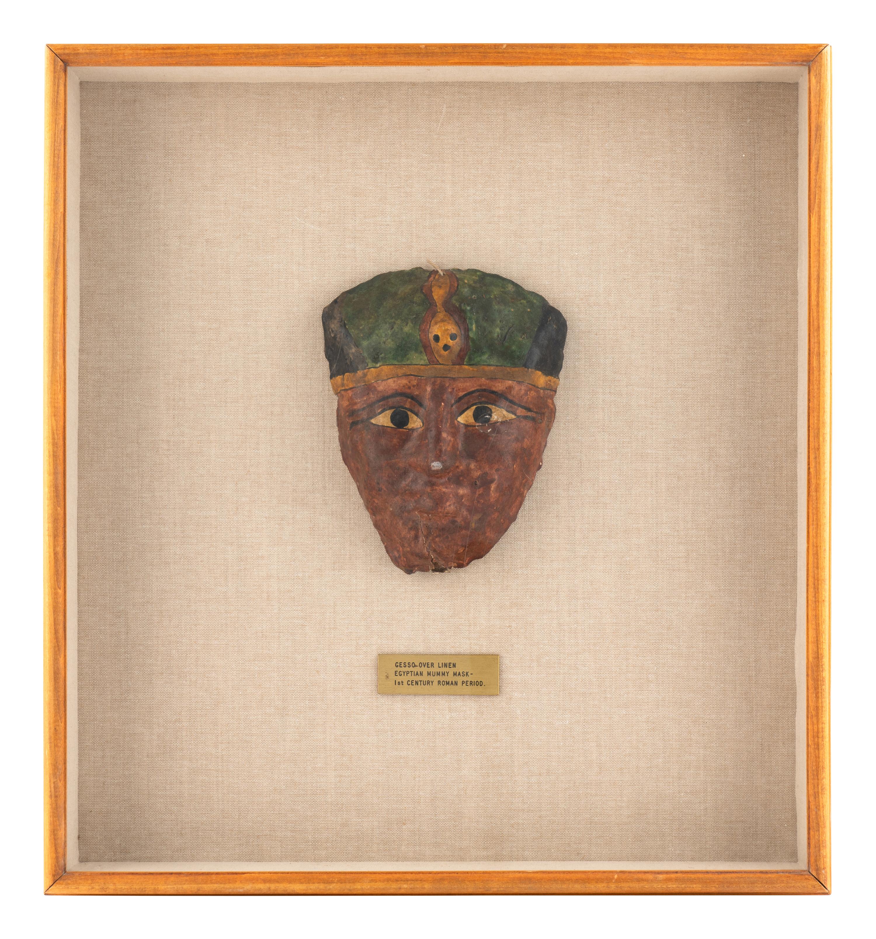 An Egyptian Cartonnage Mummy Mask