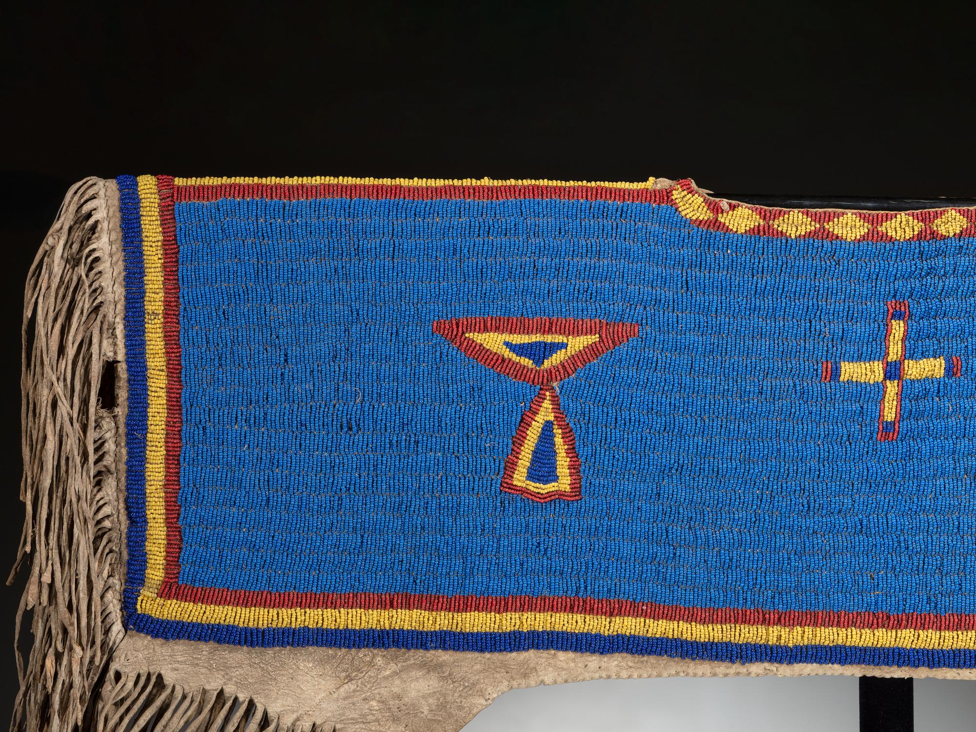Sioux Girl's Beaded Hide Dress Yoke