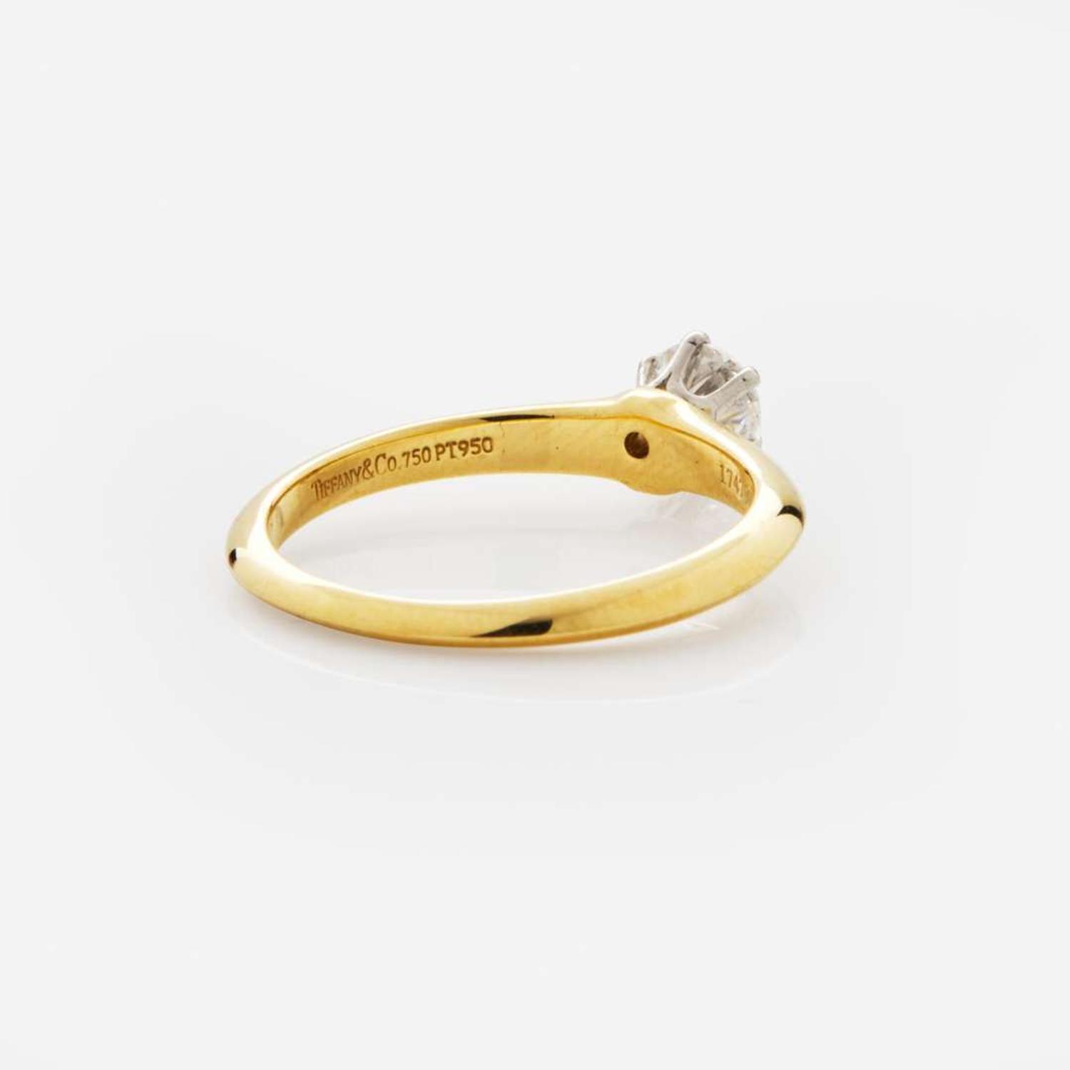 A Vintage Tiffany & Co. Diamond Ring 0.42 Carat Round Brilliant-Cut Diamond, GIA Certified
