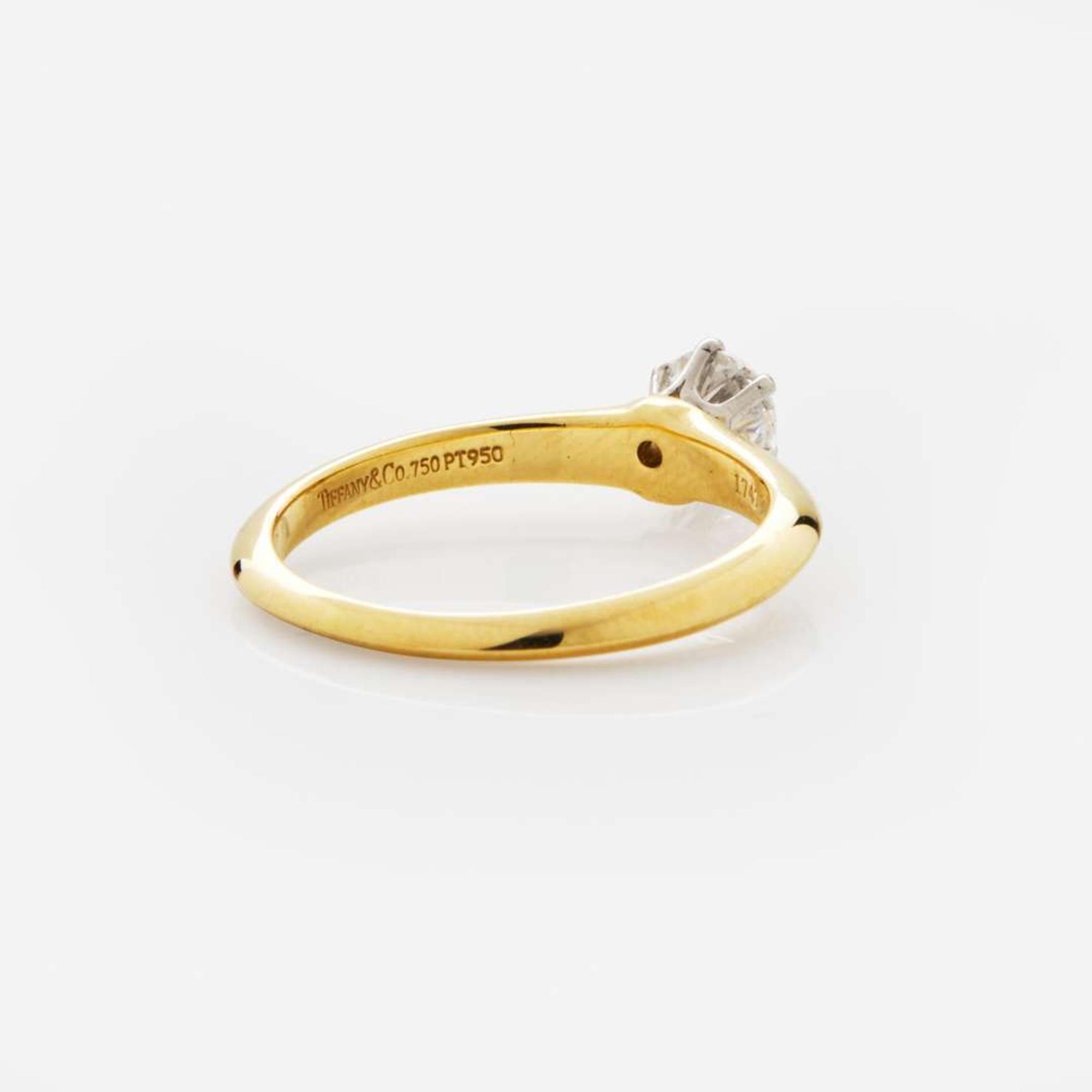 A Vintage Tiffany & Co. Diamond Ring 0.42 Carat Round Brilliant-Cut Diamond, GIA Certified
