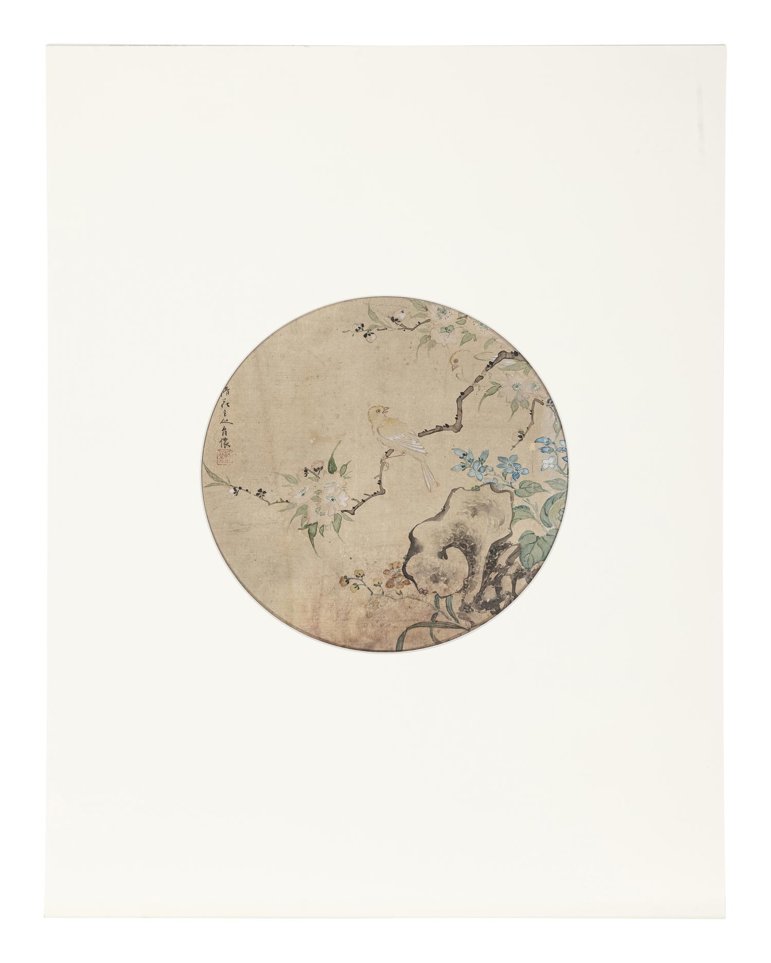 Five Chinese Paintings Depicting Birds and Flowers