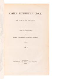 DICKENS, Charles (1812-1870). Master Humphrey's Clock . London: Chapman and Hall, 1840-1841.