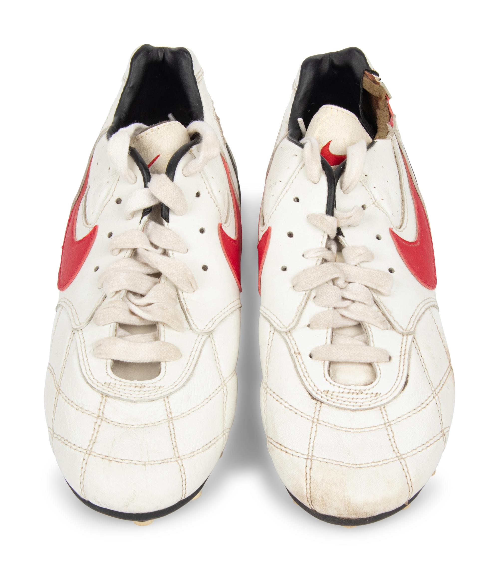 A Pair of Jerry Rice Nike Football Cleats