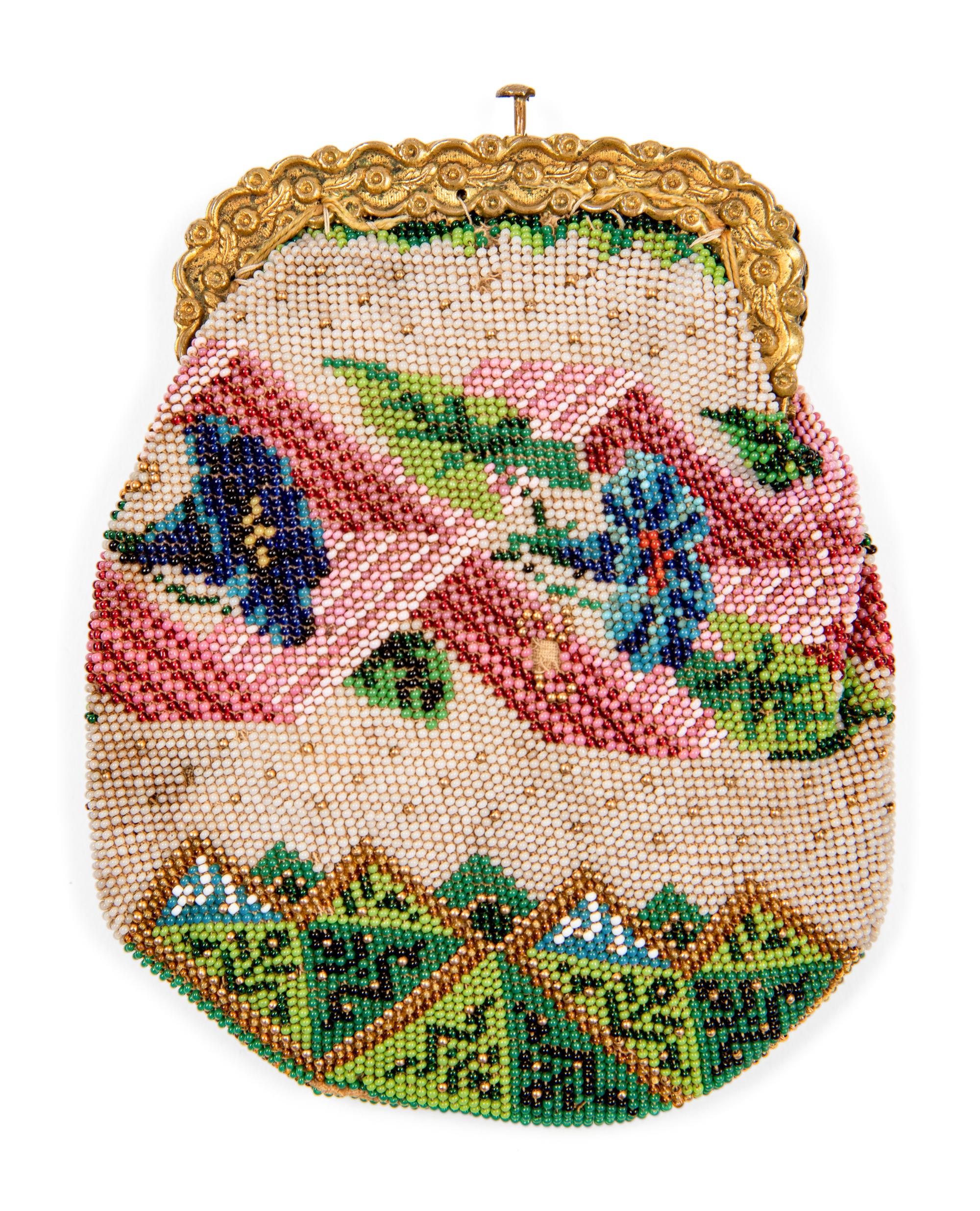Collection of Sixteen Beaded and Embroidered Fabric and Leather Bags, 1850-1905