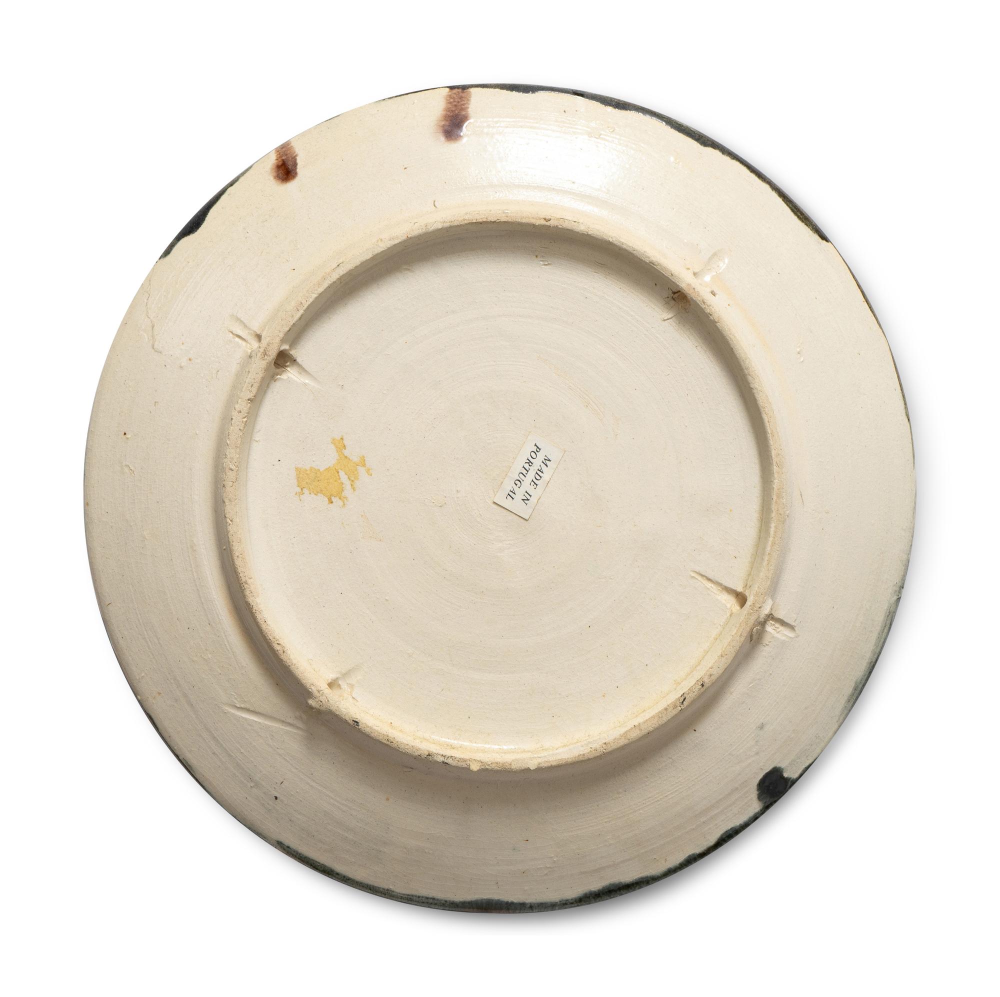 A Pair of Portugese Palissy-Style Majolica Cabinet Plates