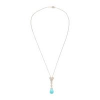 Blue Hardstone, Diamond, and White Gold Demi Parure