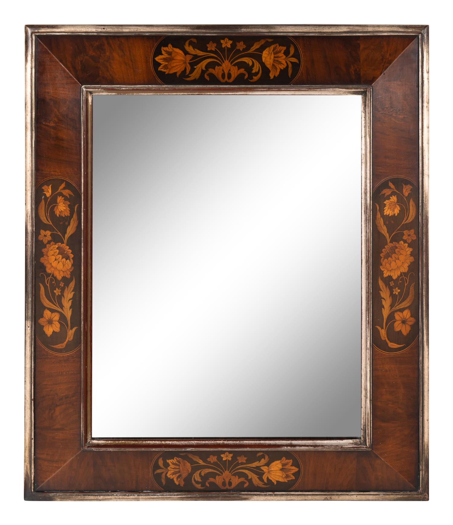 A Dutch Marquetry Mirror