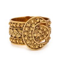 Yellow Gold Buckle Ring