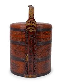 An Asian Style Bamboo Tiered Picnic Basket — MAITLAND SMITH, 20TH CENTURY