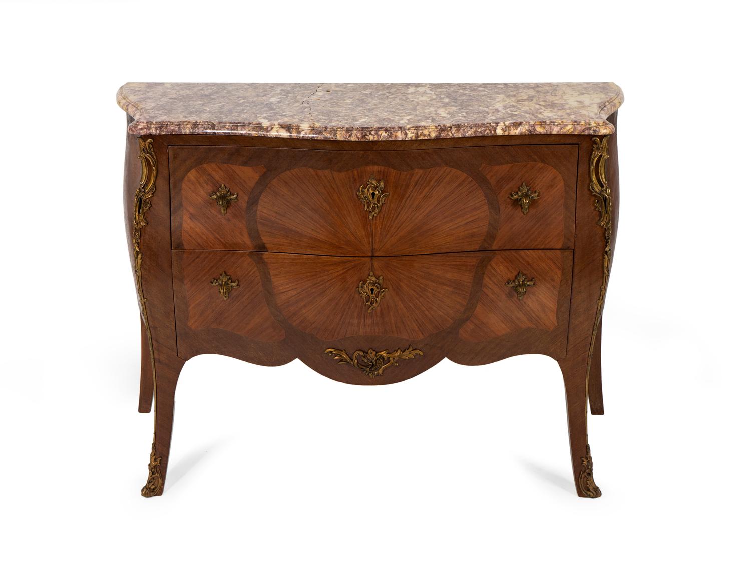 A Louis XV Style Bombe Commode — EARLY 20TH CENTURY