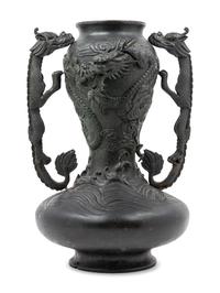 A Japanese Bronze Urn