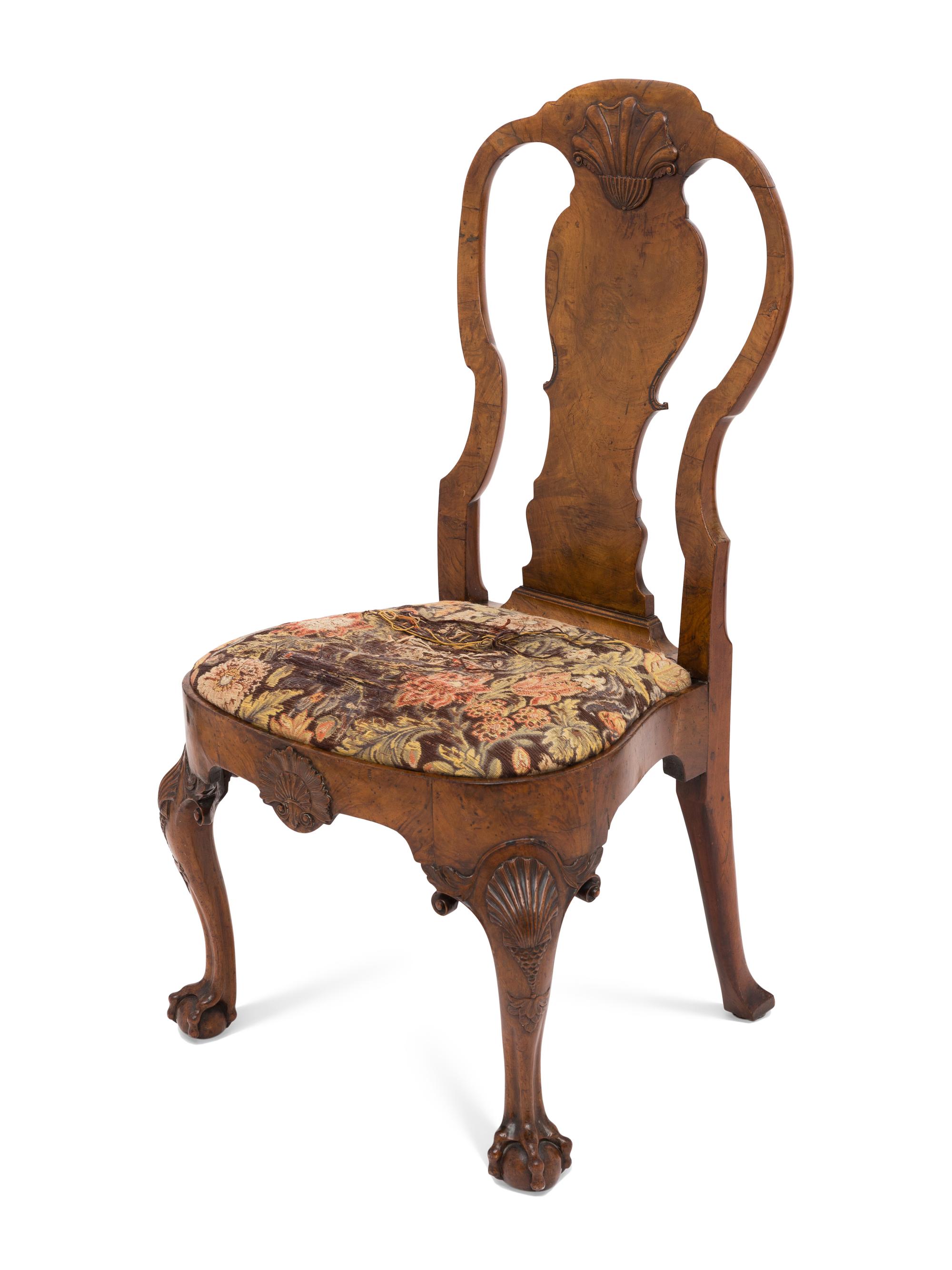 A George II Walnut Side Chair