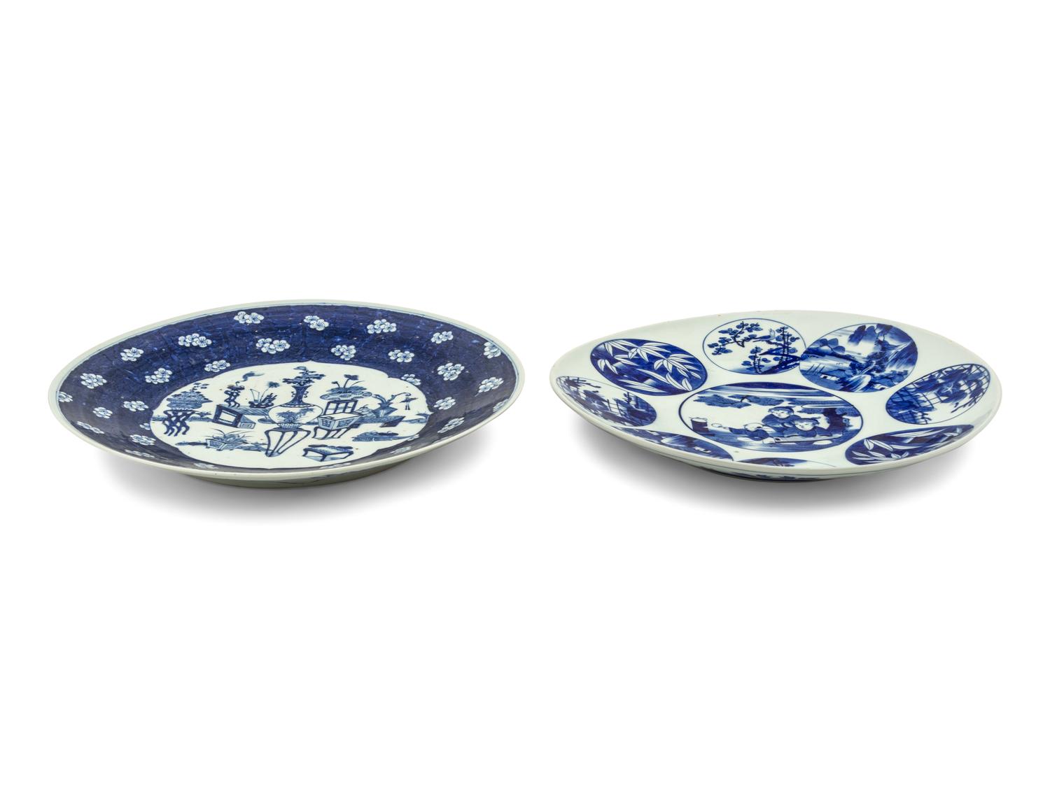 Two Japanese Arita Porcelain Chargers