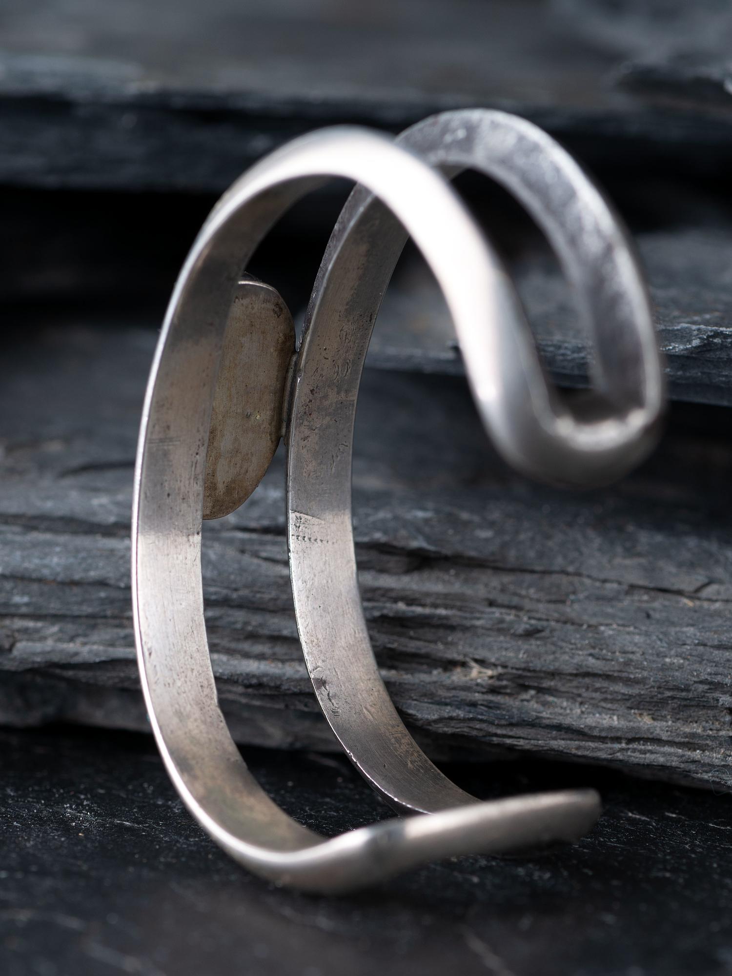 Navajo Silver and Turquoise Cuff Bracelet