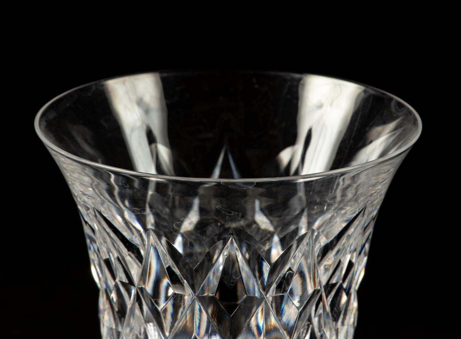 A Val Saint Lambert Cut Glass Stemware Service