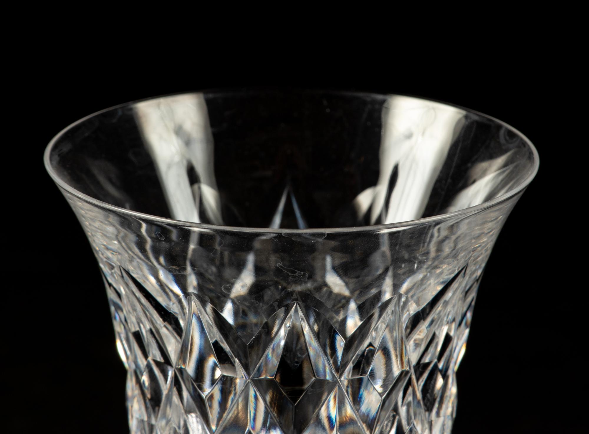 A Val Saint Lambert Cut Glass Stemware Service