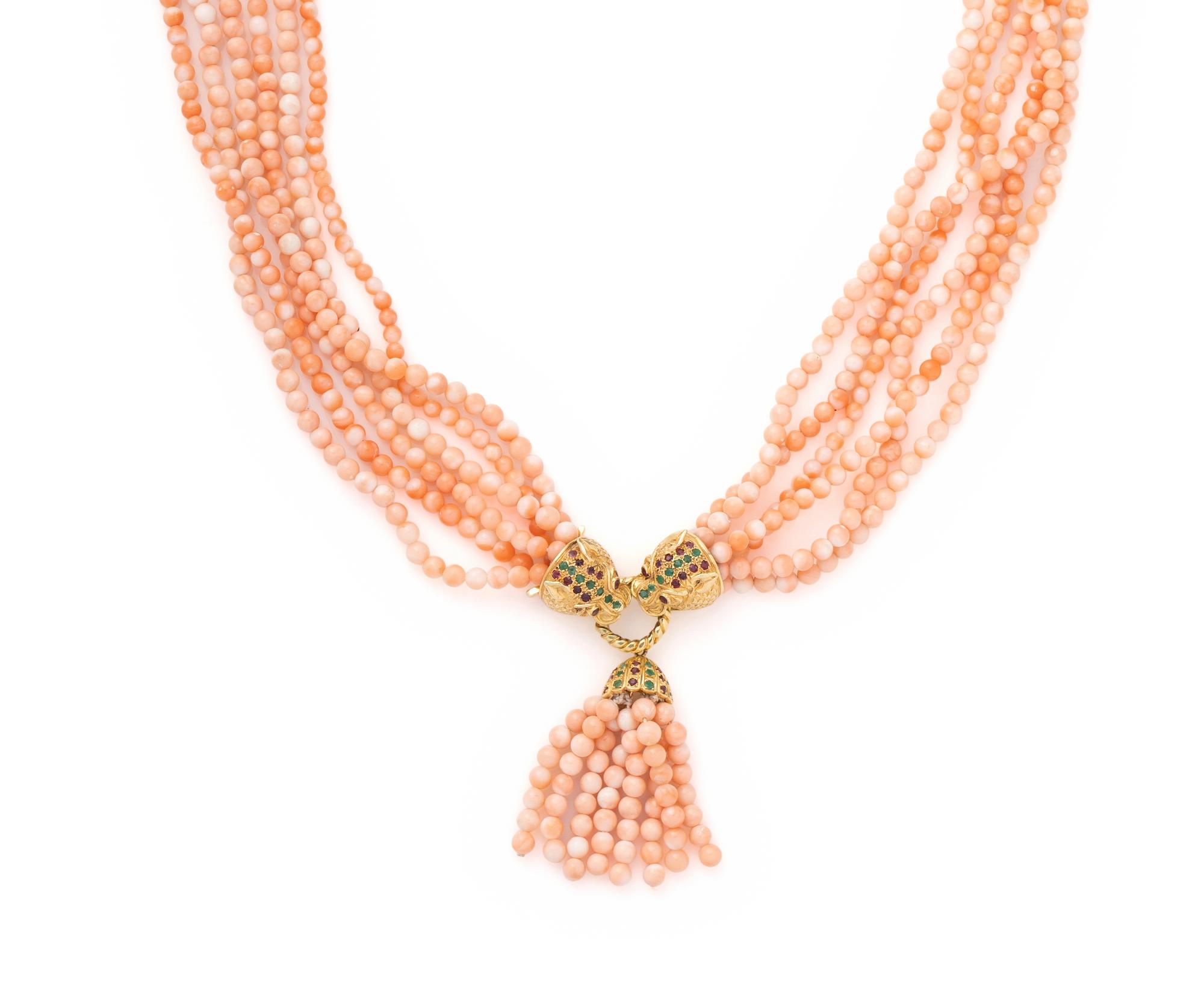 CORAL BEAD NECKLACE