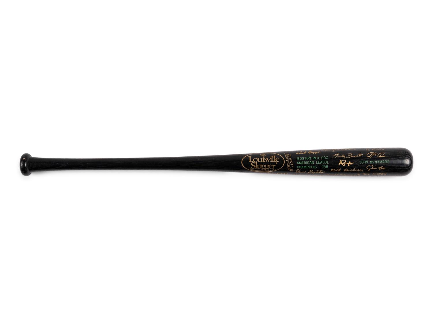A 1986 Boston Red Sox American League Champions Louisville Slugger Commemorative Black Bat
