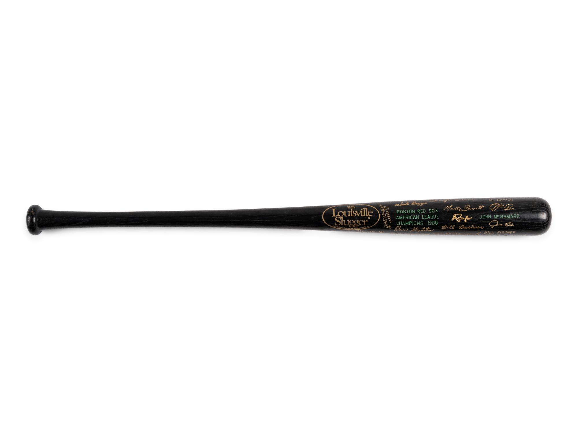 A 1986 Boston Red Sox American League Champions Louisville Slugger Commemorative Black Bat