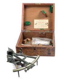A French Brass Sextant Radius 9 inches. — W. & M. LEPETIT, 19TH CENTURY