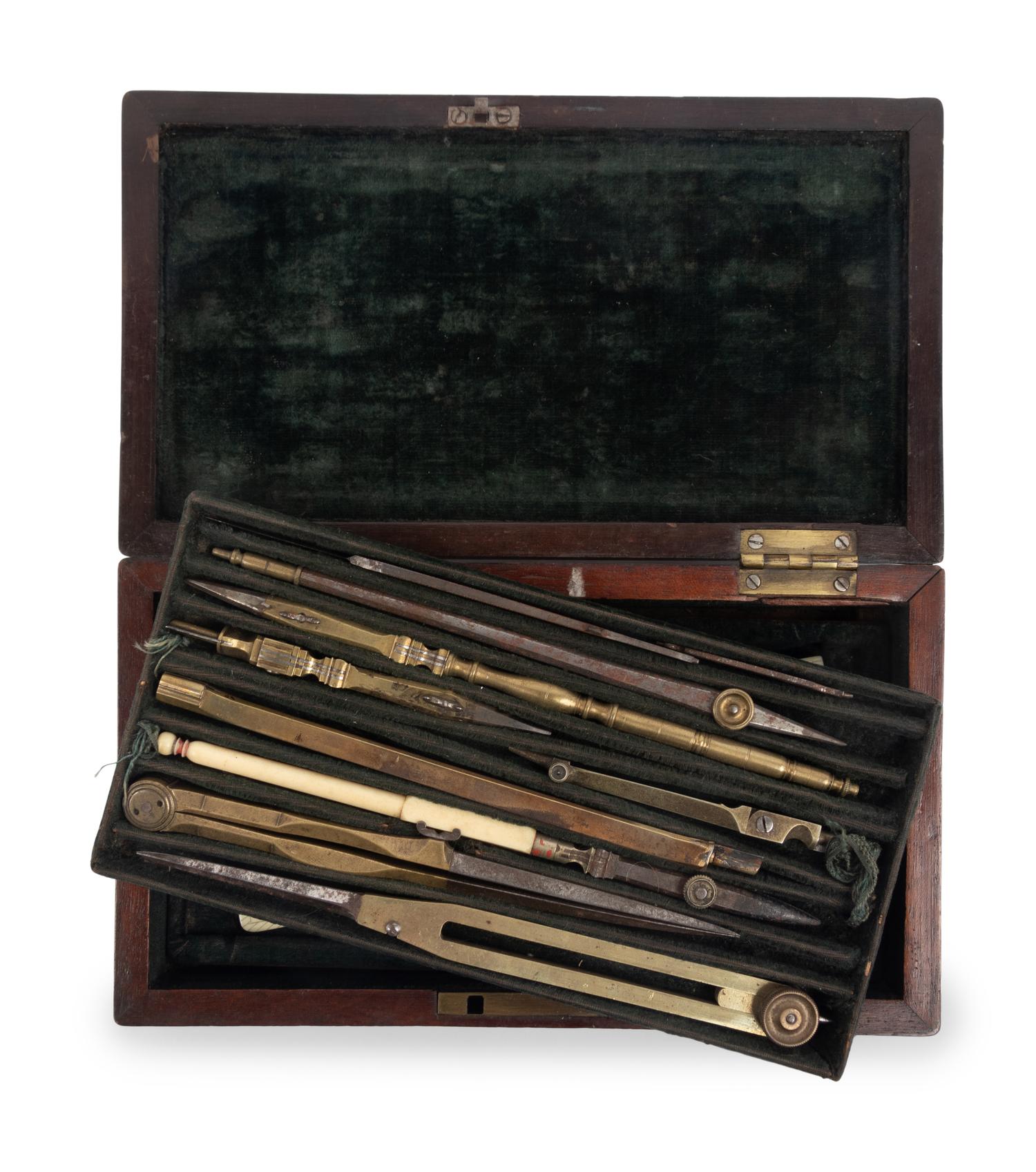Six Cased Sets of Drawing Instruments