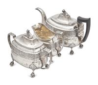 A Federal Three-Piece Silver Tea Service, William Garret Forbes (1751-1840), New York, NY, Circa 1810