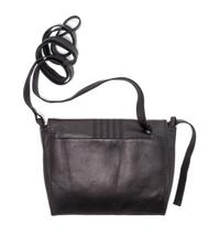 An Hermes Noir Agneau Crossbody Travel Pouch, 8" x 6" x .5".