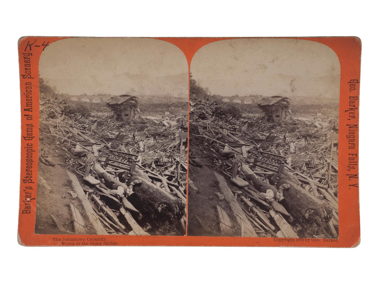 [EARLY PHOTOGRAPHY]. A group of 19 stereoviews highlighted by images of the Saint Paul, Minnesota Ice Carnival and the aftermath of the Johnstown Flood, Pennsylvania.