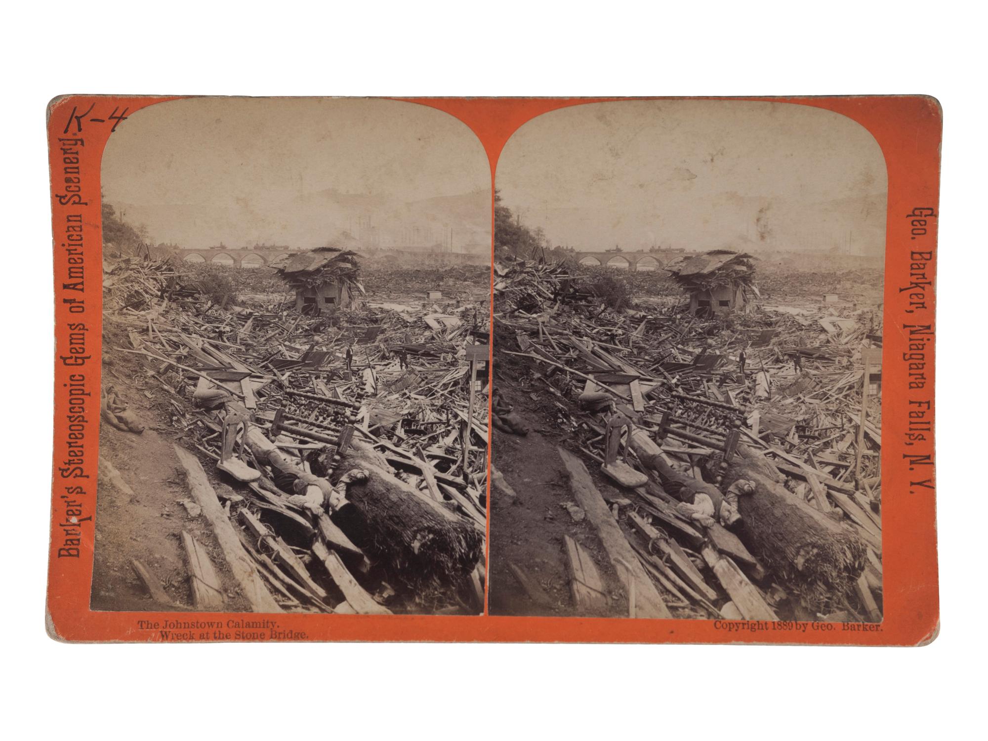 [EARLY PHOTOGRAPHY]. A group of 19 stereoviews highlighted by images of the Saint Paul, Minnesota Ice Carnival and the aftermath of the Johnstown Flood, Pennsylvania.