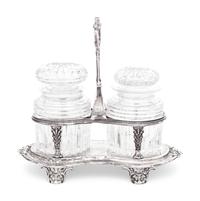 A George III Silver Two-Jar Cruet