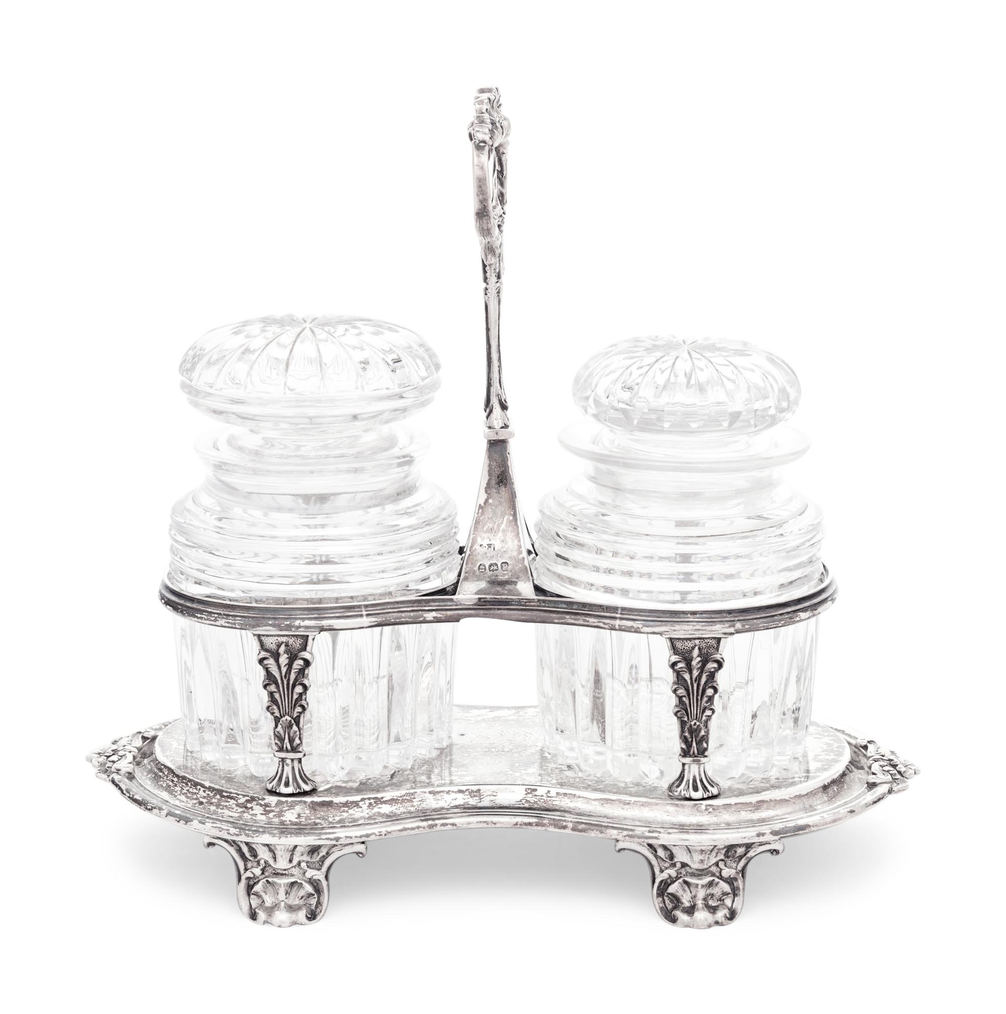 A George III Silver Two-Jar Cruet