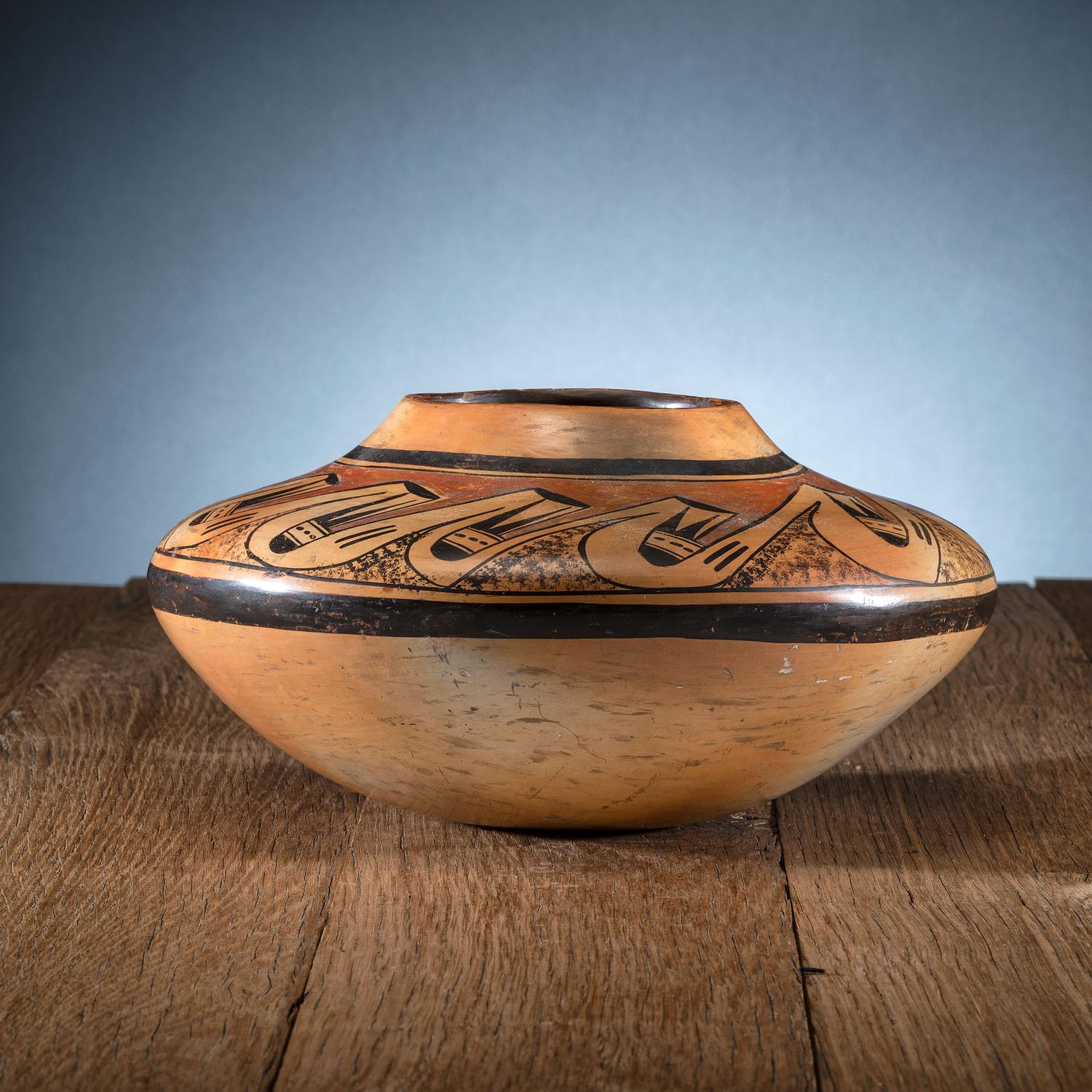Pottery Jar, with Migration Pattern