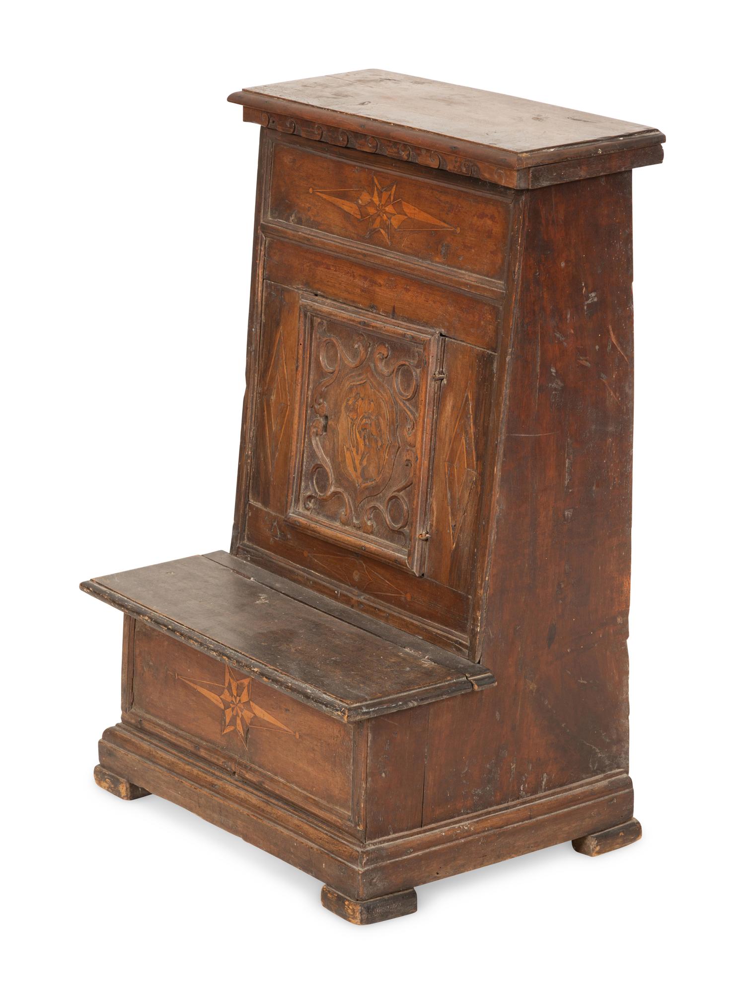 An Italian Carved Walnut Prie-Dieu