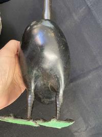 A patinated bronze goose-form incense burner 铜加漆鹅形香炉一件 Late 18th to 19th century ???????????