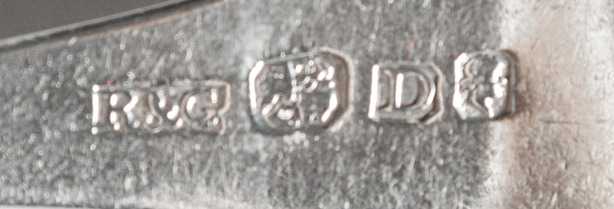 A Set of Ten Coin Silver Spoons,, 19th Century, maker's mark R&G, monogrammed GB.