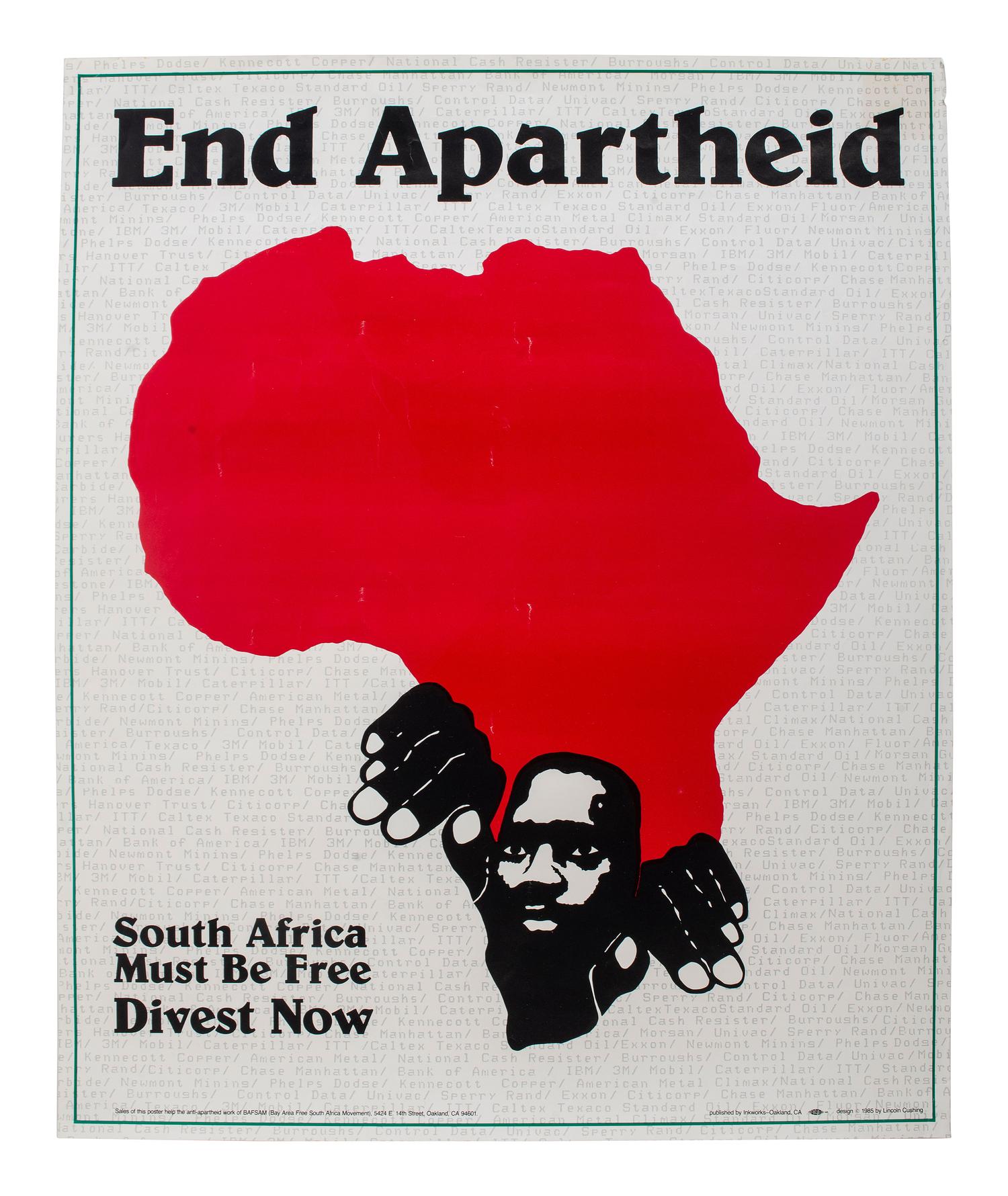 [SOUTH AFRICA]. A group of 3 Anti-Apartheid posters, comprising: