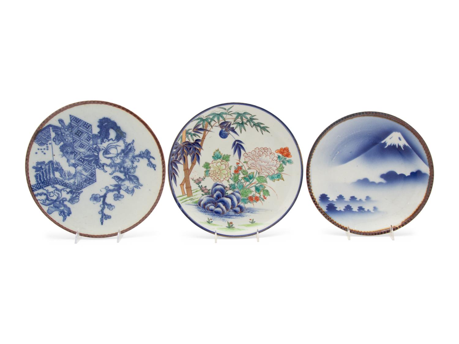 Three Japanese Porcelain Chargers