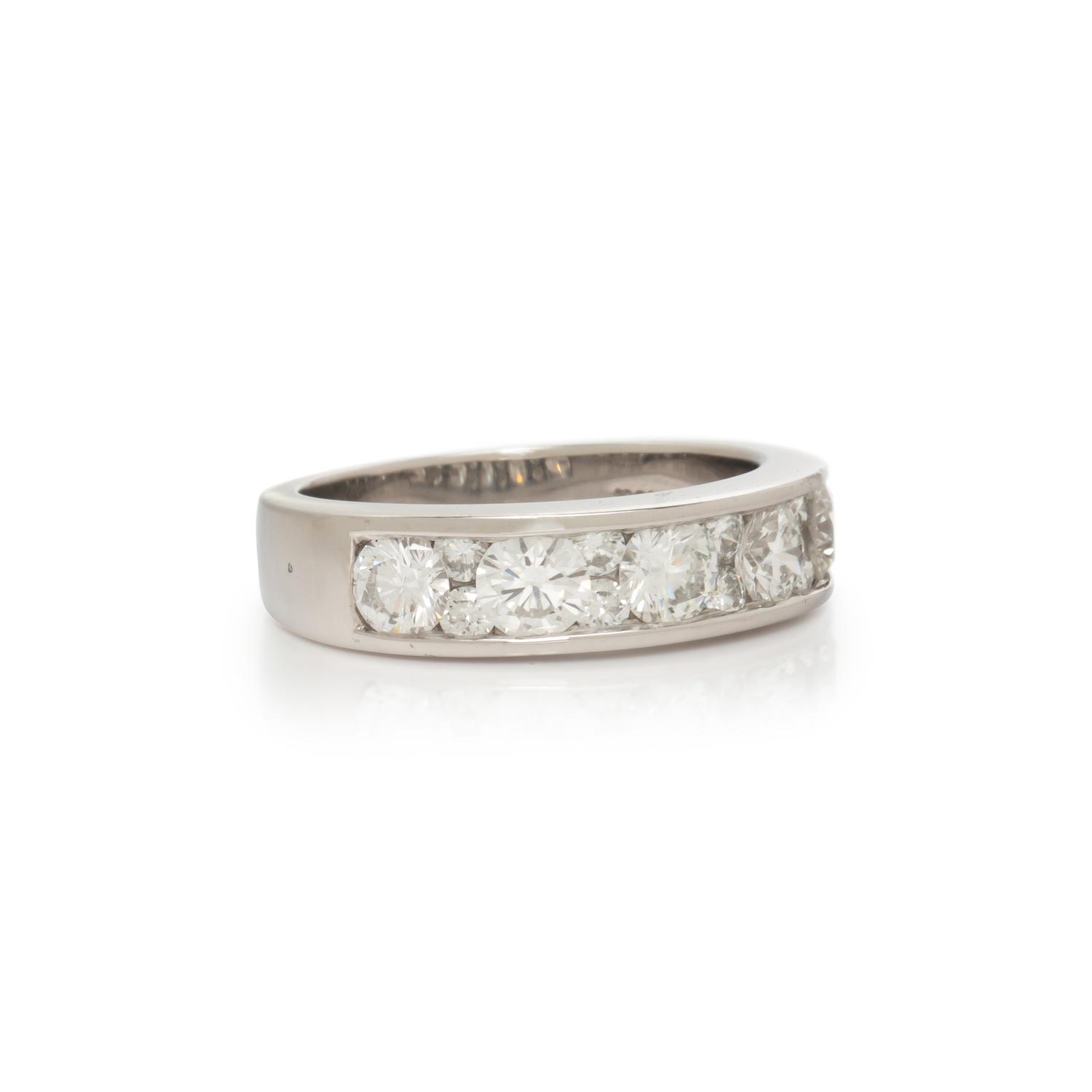 TIFFANY & CO., PLATINUM AND DIAMOND BAND RING