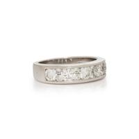 TIFFANY & CO., PLATINUM AND DIAMOND BAND RING