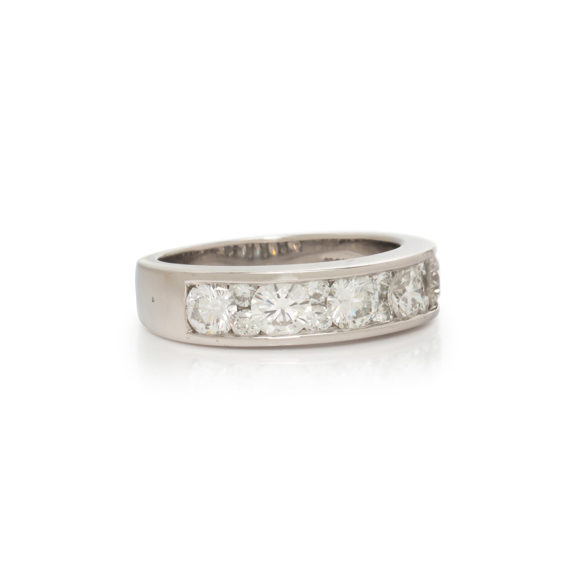TIFFANY & CO., PLATINUM AND DIAMOND BAND RING