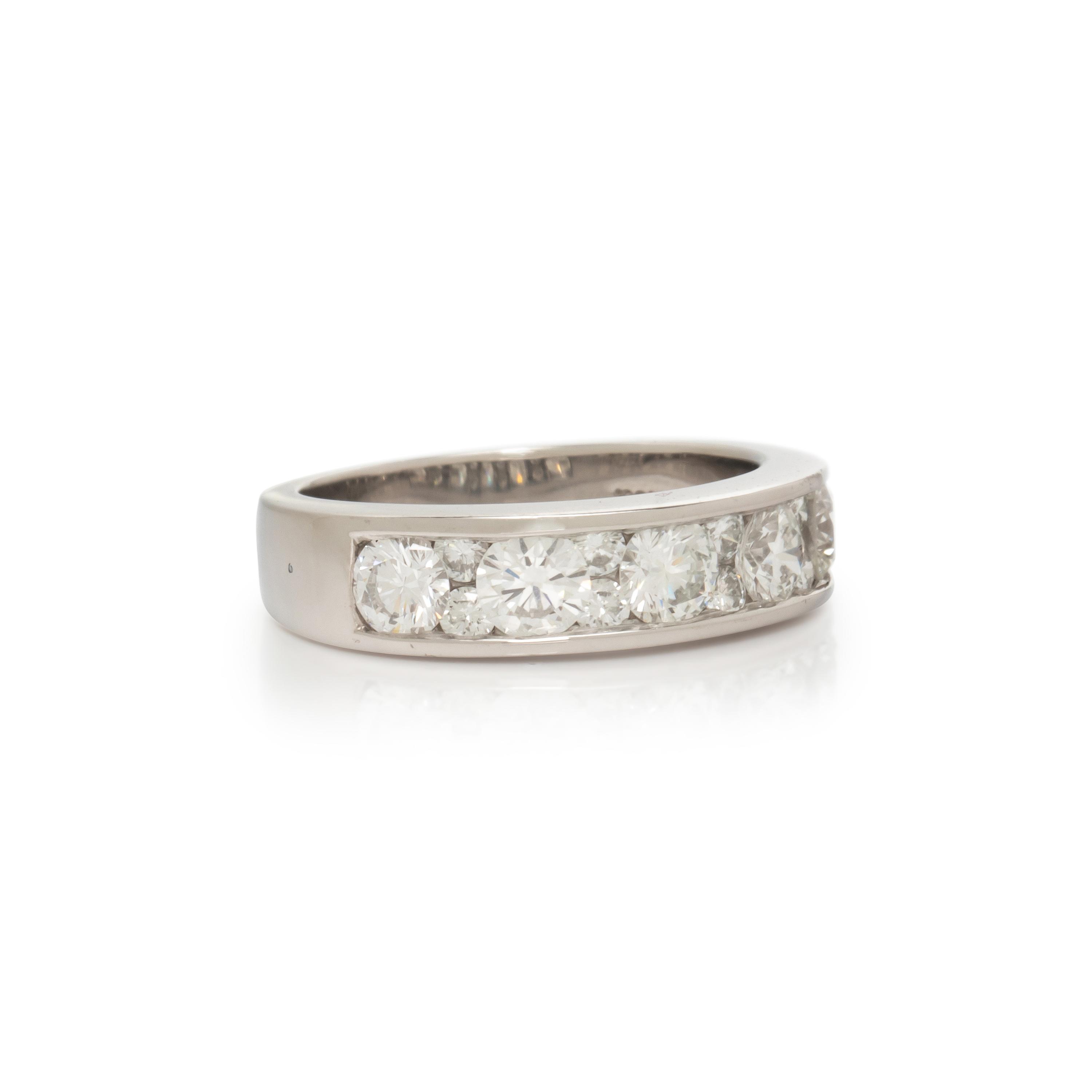 TIFFANY & CO., PLATINUM AND DIAMOND BAND RING